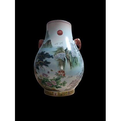 粉彩瓷双耳尊、聚宝盆