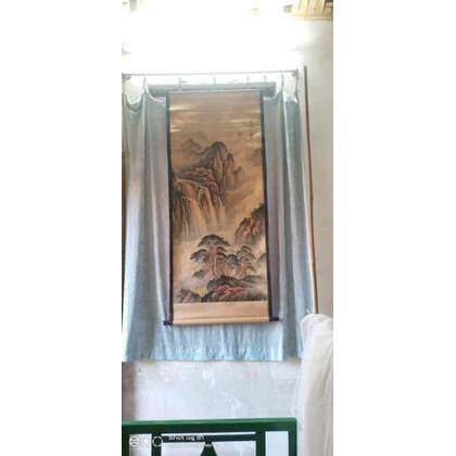 张大千 款 《迎客松山水画》