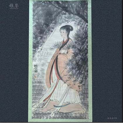 傅抱石款湘夫人图